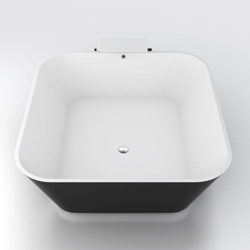 正方形浴缸 -  ALFA ESSENTIAL - HIDROBOX by absara - 放置式 / 坚硬表面 / 白色