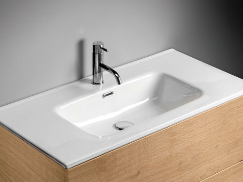 集成式台盆 - LAGUNA 120 - F.lli Stocco s.r.l. - 陶瓷 / 高亮光 / 长方形