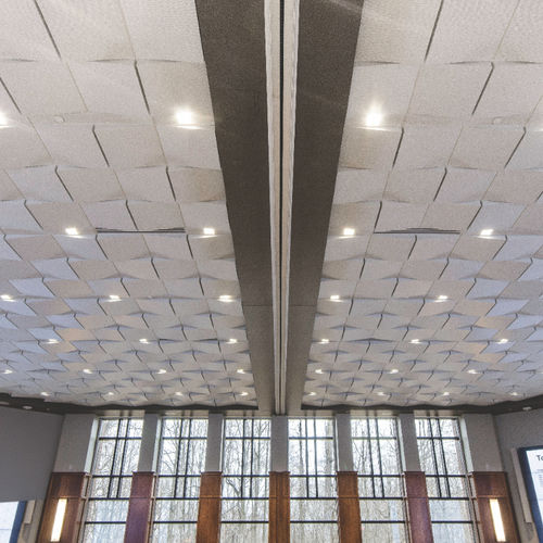 金属吊顶 - GEOMETRIX® - USG - 绸缎 / 板式 / 餐厅