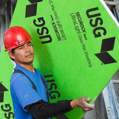 高强度石膏板 - SECUROCK® BRAND FIRECODE® X - USG - 长方形 / 防火 / 耐用