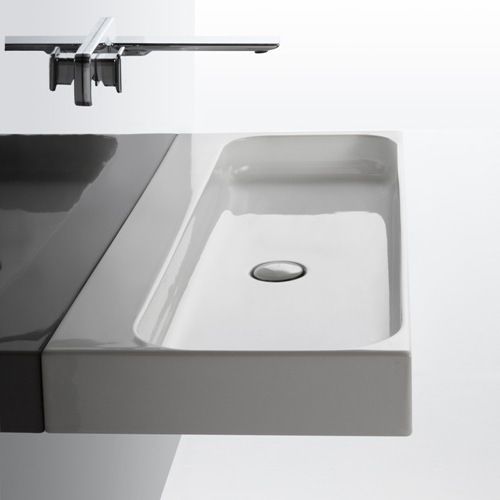 悬挂式台盆 - UNIT 120 - Ws Bath Collections - 陶瓷 / 长方形 / 现代风格