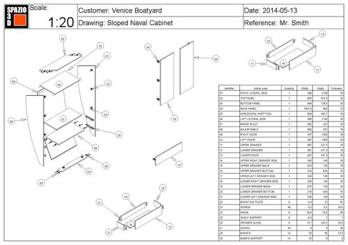 生产管理软件 - SPAZIO3D JOINERY 1 - BRAINSOFTWARE - SPAZIO3D - 用于木工工程