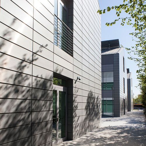 铜通风外墙 - PRYSMIAN GROUP HEADQUARTERS, MILAN - ZINTEK - 钛锌合金 / 板式 / 光滑