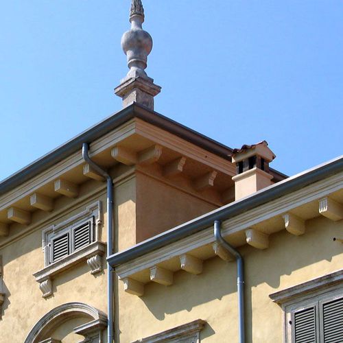 钛锌合金檐槽 - VILLA SIGURTÀ, VALEGGIO SUL MINCIO - ZINTEK - 铜 / 半圆