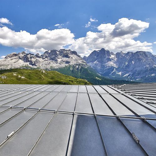 平面式屋面板 - CHALET FIAT, DOLOMITES - ZINTEK - 铜 / 钛锌合金 / 仿金属