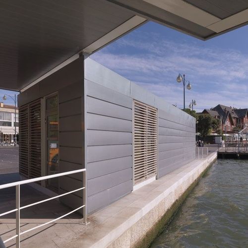 铜通风外墙 - ACTV VENICE PIERS, VENICE - ZINTEK - 钛锌合金 / 板式