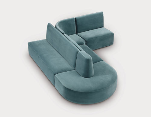 组合沙发 - BISTRO - HMD Furniture - 现代风格 / 布料 / 蓝色