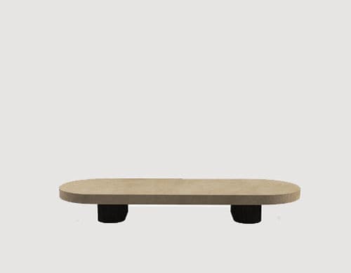 现代风格茶几 - FROG - HMD Furniture - 栎木 / 水泥 / 木桌脚