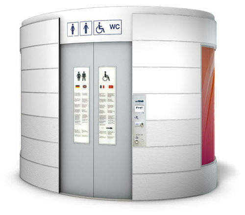 自动公共厕所 - CITY-TOILETTE BASIC - Wall AG - 自洁式 / 陶瓷 / 金属