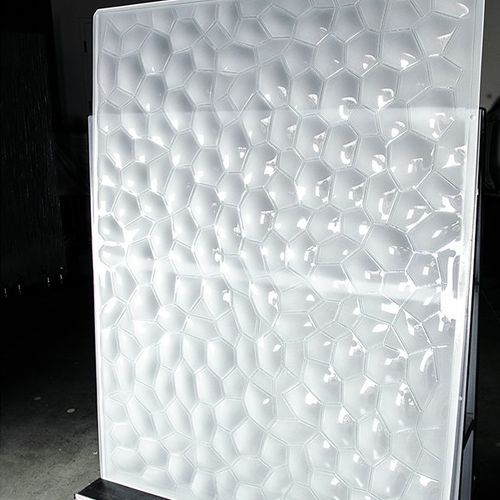 淬火玻璃板 - FROSTED CONVEX AERO - Nathan Allan Glass Studios Inc - 3D / 不透明