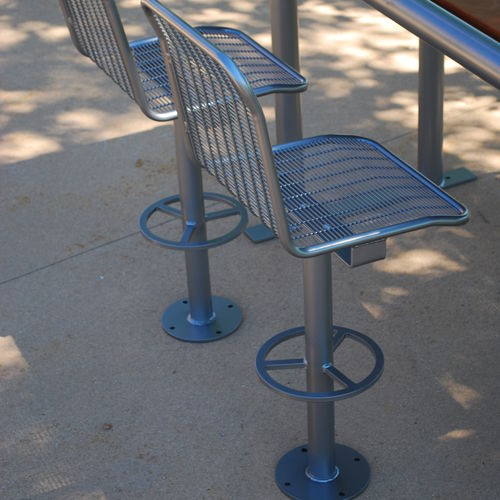 现代风格吧椅 - Bar Height Seat - Madrax/Thomas Steele - 户外 / 室内 / 带孔薄钢板