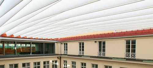 Tenara®材质建筑膜材 - HVB BANK - SEFAR - 开合式拉伸结构