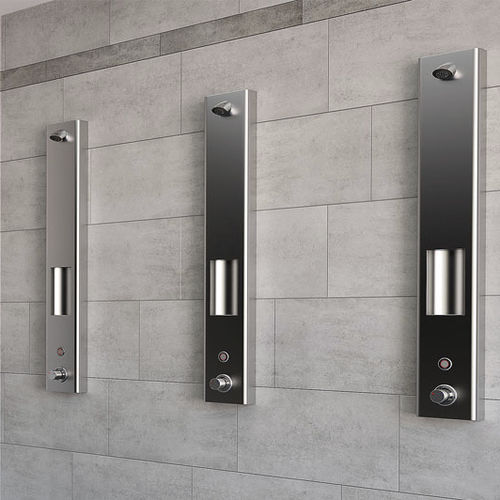 恒温淋浴柱 - CONGENIAL SERIES - HighTech Design Products AG - 电子 / 商用 / 不锈钢