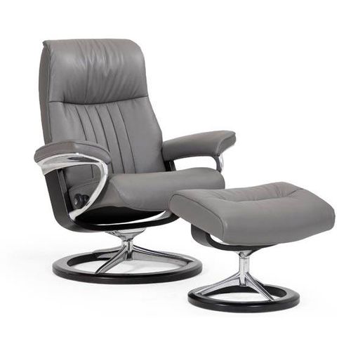 现代风格扶手椅 - CROWN SIGNATURE - Ekornes - 皮质 / 布料 / 带脚凳