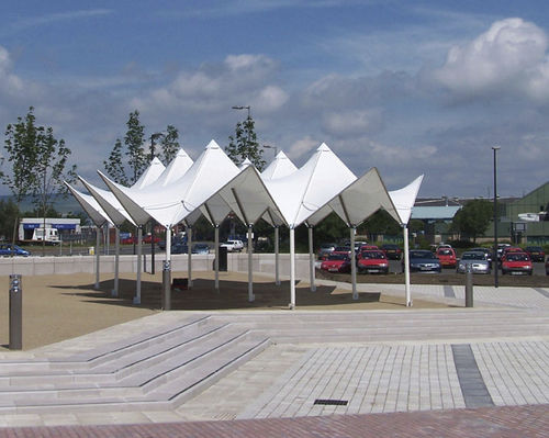 张拉膜雨棚 - PAGODA : MULTI - Fabric Architecture - 金属支撑结构 / 用于遮蔽棚 / PVC膜