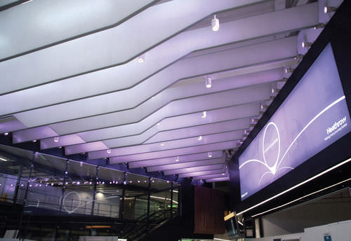 金属框架张拉膜 - HEATHROW T2B - Fabric Architecture - 用于天花板 / 玻璃纤维膜 / 机场