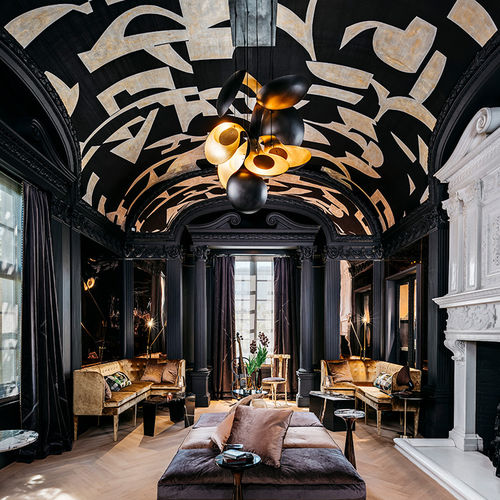 传统风格墙纸 - SYMPHONY - DE GOURNAY - 丝绸 / 金属 / 图案