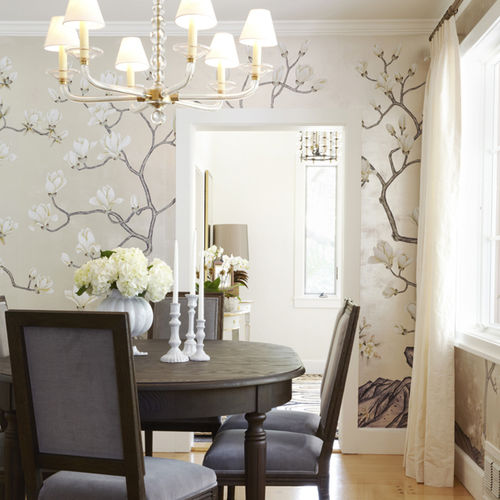 传统风格墙纸 - MAGNOLIA - DE GOURNAY - 印花 / 仿布 / 镀银