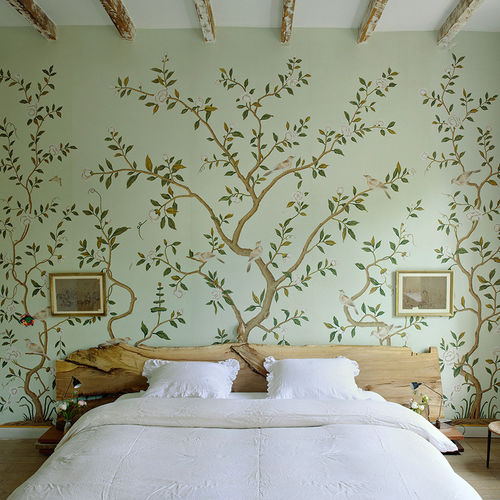传统风格墙纸 - GUSTAVIAN GARDEN - DE GOURNAY - 自然图案 / 仿布 / 手工
