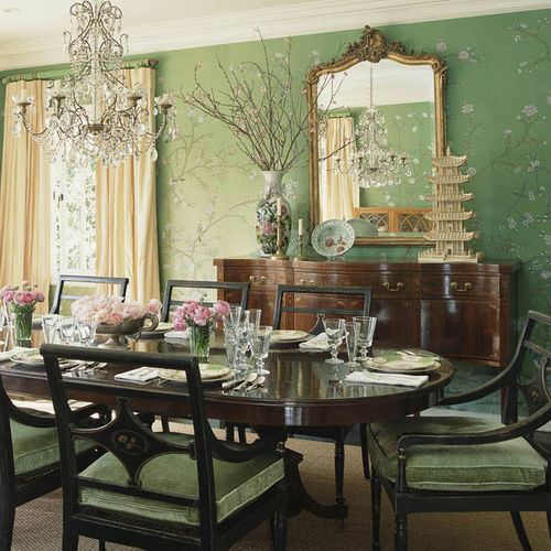 传统风格墙纸 - EARLHAM - DE GOURNAY - 丝绸 / 印花 / 中国风