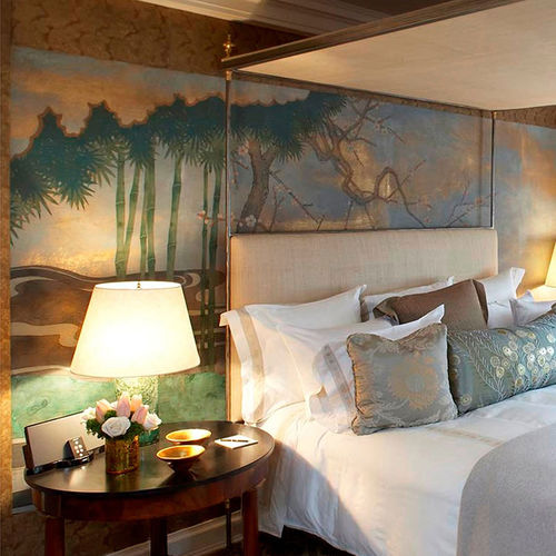 传统风格墙纸 - BAMBOO RIVER BLOSSOM - DE GOURNAY - 图案 / 仿布 / 金色