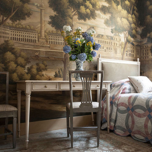传统风格墙纸 - MONUMENTS OF PARIS - DE GOURNAY - 都市图案 / 仿布 / 手工上漆