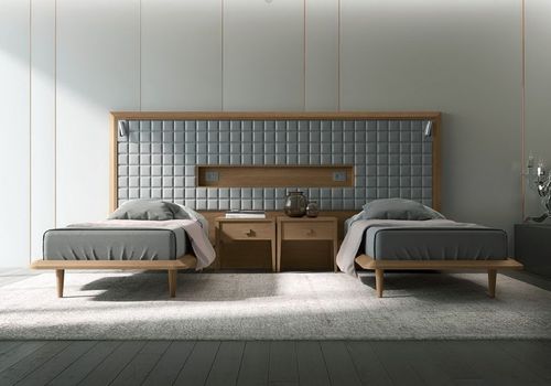 双人床 - PRESTIGE - Corazzin Group - Contract & hotel - 现代风格 / 带床头板 / 带床头柜