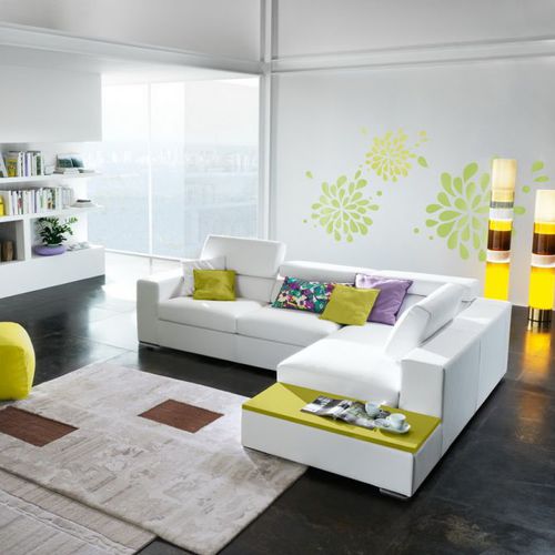转角沙发 - URBAN - Corazzin Group - Contract & hotel - 现代风格 / 布料 / 带内置桌