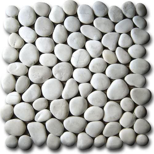 鹅卵石地面 - BLANCS BORNÉO 30X30 - MARBRERIE DES YVELINES - 布艺 / 仿石 / 高强度