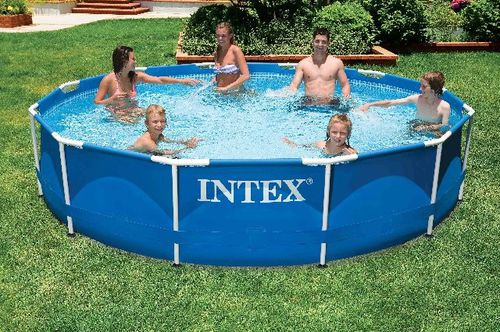 管状游泳池 - 28210 - INTEX - 户外 / 地上 / 聚酯