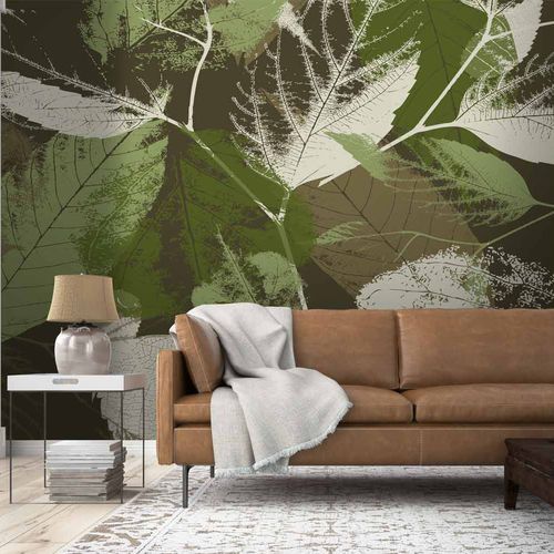 现代风格墙纸 - FEUILLU FU1087 - LGD01 décor mural sur mesure - 自然图案 / 印花 / 全景式