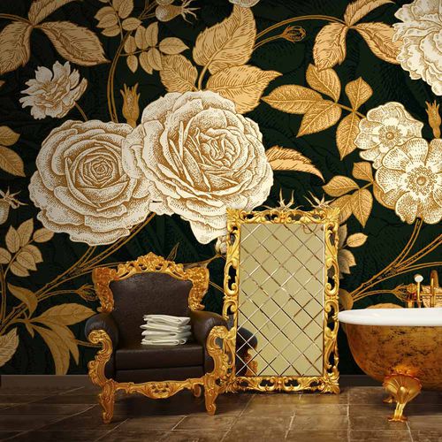 传统风格墙纸 - LORE LR5307 - LGD01 décor mural sur mesure - 自然图案 / 印花 / 全景式