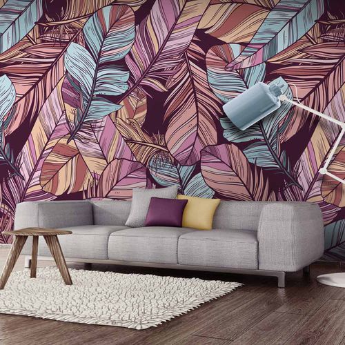 现代风格墙纸 - PLUME PL4817 - LGD01 décor mural sur mesure - 自然图案 / 全景式 / 仿布
