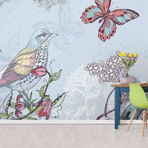 现代风格墙纸 - FAUNE & FLORE FR3204 - LGD01 décor mural sur mesure - 自然图案 / 印花 / 全景式