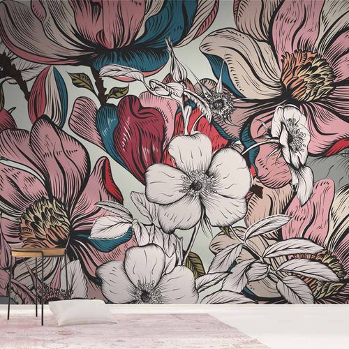 现代风格墙纸 - FLORALY FY0687 - LGD01 décor mural sur mesure - 自然图案 / 印花 / 全景式