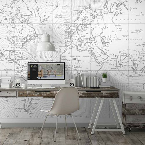 设计墙纸 - GEOMAP GM0395 - LGD01 décor mural sur mesure - 全景式 / 地图 / 无纺布