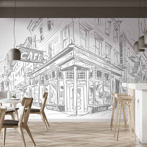 原创设计墙纸 - CAFESTREET CF8025 - LGD01 décor mural sur mesure - 全景式 / 都市图案 / 无纺布