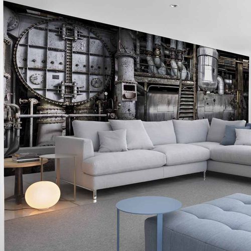 现代风格墙纸 - INDUSTRY YD0957 - LGD01 décor mural sur mesure - 全景式 / 都市图案 / 钢表面