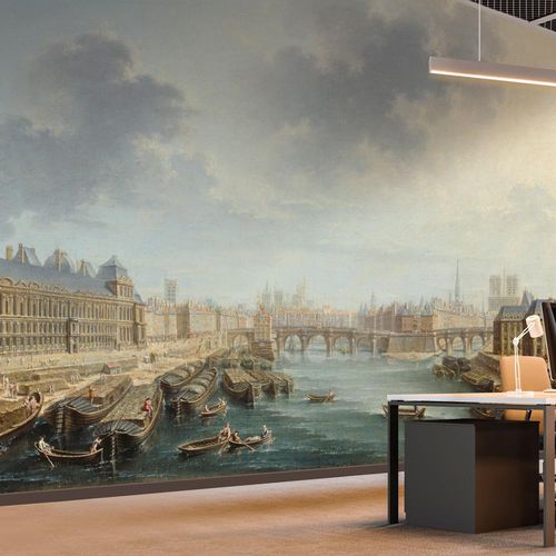 传统风格墙纸 - LA SEINE EN AVAL DU PONT NEUF, À PARIS - LGD01 décor mural sur mesure - 都市图案 / 仿布 / 个性化颜色