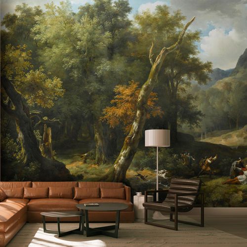 传统风格墙纸 - CARLOMAN BLESSÉ À MORT - LGD01 décor mural sur mesure - 自然图案 / 仿布 / 个性化颜色
