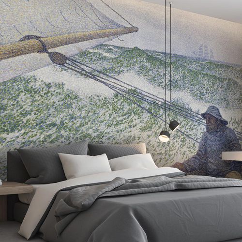 传统风格墙纸 - L’HOMME À LA BARRE - LGD01 décor mural sur mesure - 自然图案 / 波纹 / 仿布