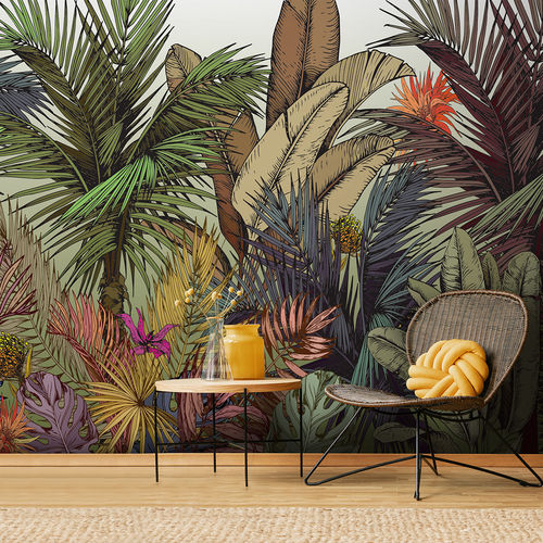 现代风格墙纸 - PALM COLOR PC6241 - LGD01 décor mural sur mesure - 自然图案 / 印花 / 全景式