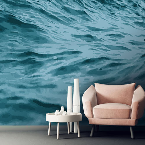 现代风格墙纸 - OCEA OC3852 - LGD01 décor mural sur mesure - 自然图案 / 全景式 / 波纹