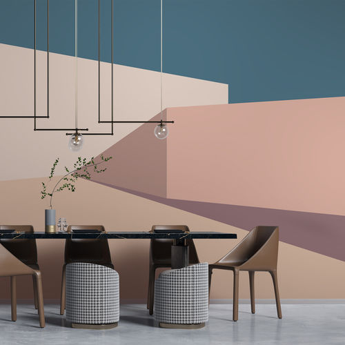 现代风格墙纸 - VOLUM - LGD01 décor mural sur mesure - 全景式 / 几何图案 / 都市图案