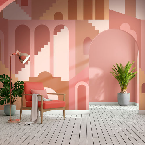 现代风格墙纸 - MEDINA MD8702 - LGD01 décor mural sur mesure - 全景式 / 几何图案 / 都市图案