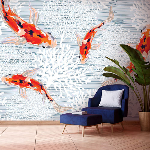 现代风格墙纸 - KORAY KY6205 - LGD01 décor mural sur mesure - 全景式 / 动物图案 / 仿布