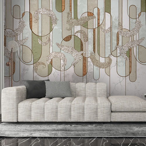原创设计墙纸 - GENUS GS4830 - LGD01 décor mural sur mesure - 全景式 / 几何 / 仿布