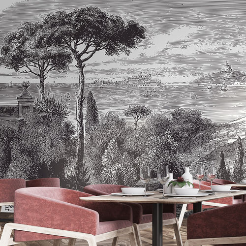 现代风格墙纸 - SICILE SC5627 - LGD01 décor mural sur mesure - 自然图案 / 全景式 / 可定制