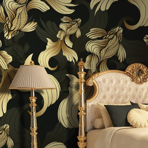巴洛克墙纸 - PISCIS PC9035 - LGD01 décor mural sur mesure - 自然图案 / 全景式 / 动物图案