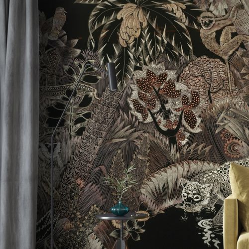 传统风格墙纸 - LA FORET OU TIGRE - LGD01 décor mural sur mesure - 自然图案 / 动物图案 / 仿布